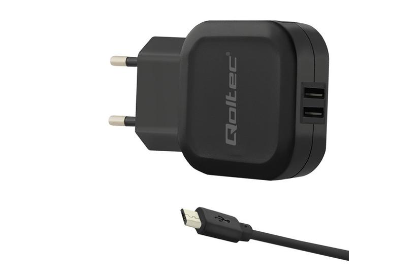Qoltec str&ouml;madapter - 2 x USB - 17 Watt