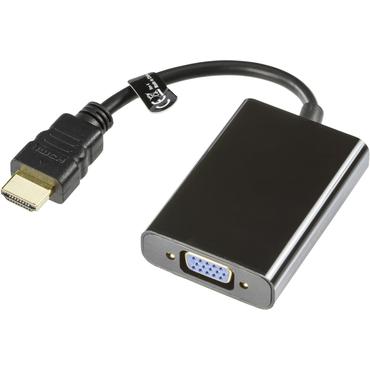 DELTACO HDMI-VGA7 - videokonverterare - svart