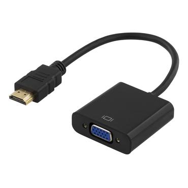 DELTACO HDMI-VGA7 - videokonverterare - svart