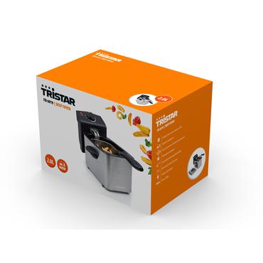 Tristar FR-6919 frituregryde Enkelt 2 L Enkeltstående 800 W Sort, Rustfrit stål