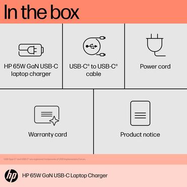 HP 65W GaN USB-C Laptop Charger