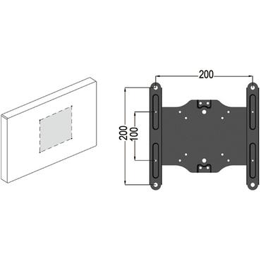 Multibrackets M Desktopmount VESA Adapter 200x200 monteringskomponent - svart