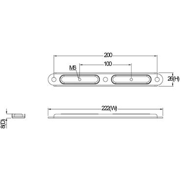 Multibrackets M Desktopmount VESA Adapter 200x200 monteringskomponent - svart