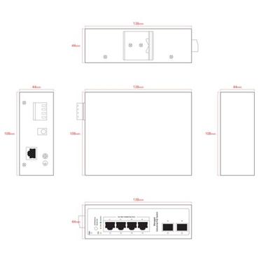 4-port 1000Mbps Industrial
