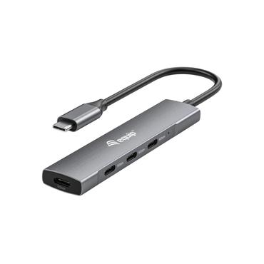 Equip USB-Hub 4-Port 3.2/C->4x3.0      ohne Netzteil grau