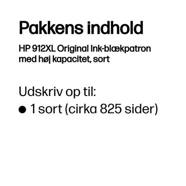 HP 912XL - L&aring;ng livsl&auml;ngd - svart - original - bl&auml;ckpatron