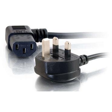 C2G 3m 18 AWG UK 90° Power Cord (IEC320C13R to BS 1363) - strömkabel - power IEC 60320 C13 till BS 1363 - 3 m