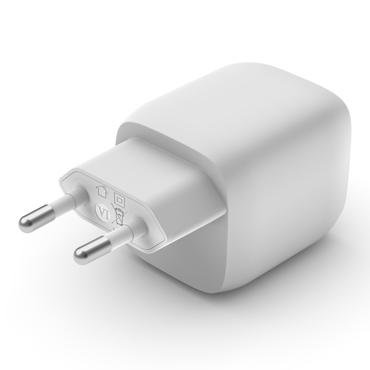 Belkin BoostCharge Pro GaN strømforsyningsadapter - PPS og GaN-teknologi - 2 x USB-C - 45 Watt