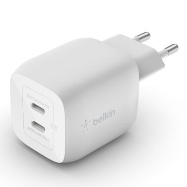 Belkin BoostCharge Pro GaN strømforsyningsadapter - PPS og GaN-teknologi - 2 x USB-C - 45 Watt