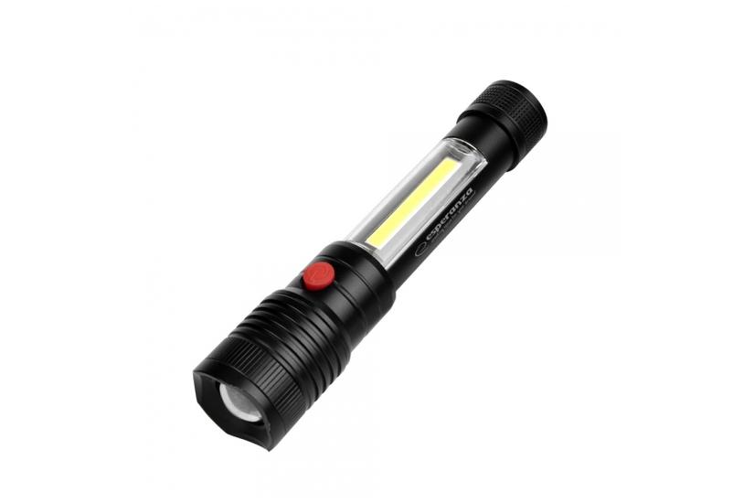 Esperanza Apate Sort Hånd lommelygte LED