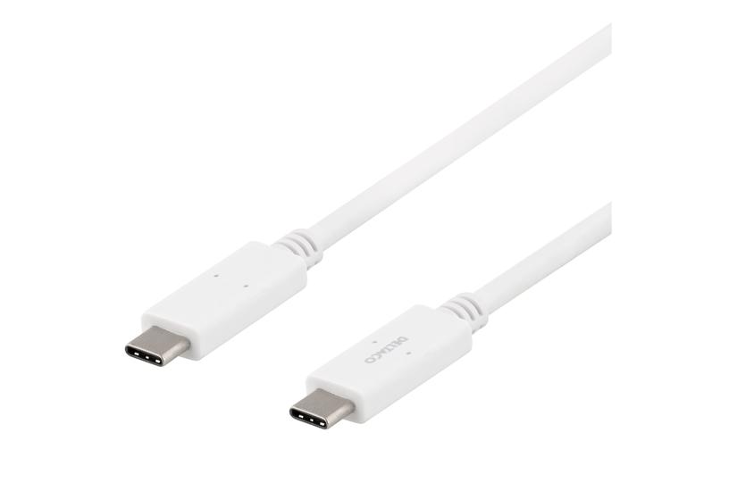 DELTACO USBC-1502 - USB typ C-kabel - 24 pin USB-C till 24 pin USB-C - 1 m