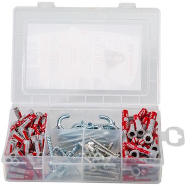 Fischer 541507 skrueanker og v&aelig;gudtag 80 stk Skrue og v&aelig;gstiks&aelig;t