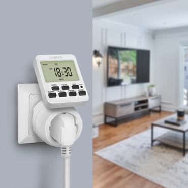 HOME LogiLink Zeitschaltuhr digital mit rotierbarem Display