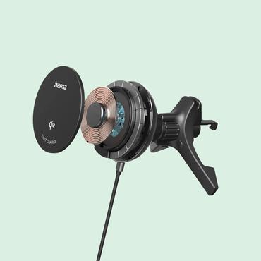 Hama 00201736 oplader til mobil enhed Smartphone Sort USB Trådløs opladning Hurtig opladning Automatisk