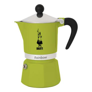 Bialetti Rainbow Moka gryde Sort, Grøn