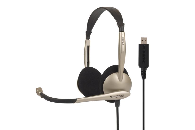 Koss CS100 USB Headset Binaural Kopfband Schwarz - Silber (CS100 USB)