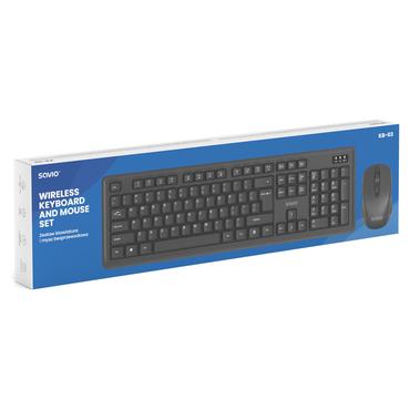 Savio KB-04 tastatur Hjemme/kontor USB QWERTY UK international Sort