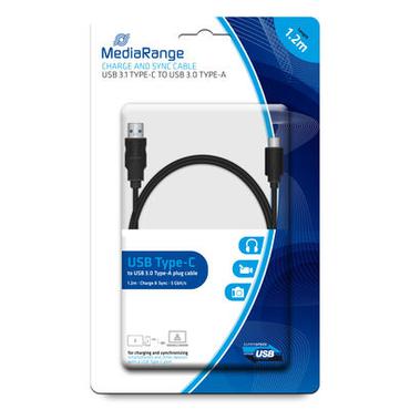 MediaRange Lade- & Datenkabel USB 3.0 auf USB Type-C 1.2m sc