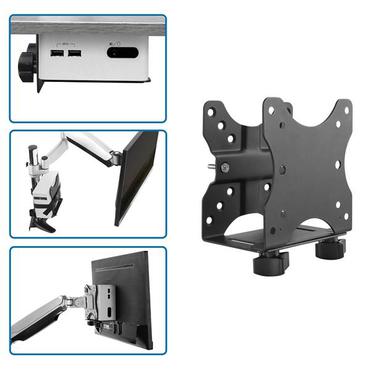 StarTech.com Thin Client Mount - Mini PC VESA Mount - Adjustable .7 to 2.8" - Under Desk Computer Mount - Mac Mini Monitor Mount (ACCSMNT) komponenter til montering - for tynd klient - sort