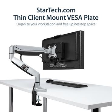 StarTech.com Thin Client Mount - Mini PC VESA Mount - Adjustable .7 to 2.8" - Under Desk Computer Mount - Mac Mini Monitor Mount (ACCSMNT) komponenter til montering - for tynd klient - sort