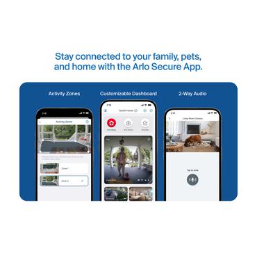 Arlo Övervakningskamera - 2560 x 1440 pixlar - 91 m - Trådlös - Inomhus