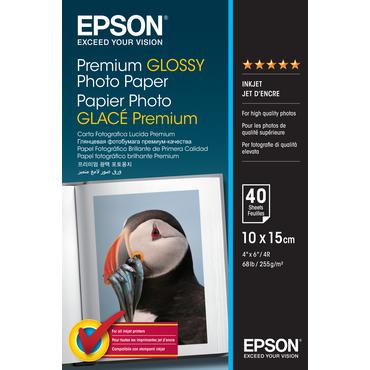 Epson Premium Glossy Photo Paper - fotopapper - blank - 40 ark - 100 x 150 mm