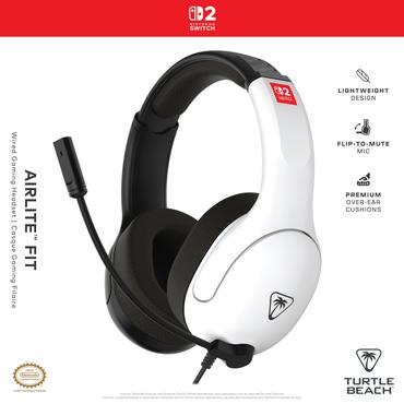 Turtle Beach Airlite Fit Headset Ledningsført Spil Sort, Hvid