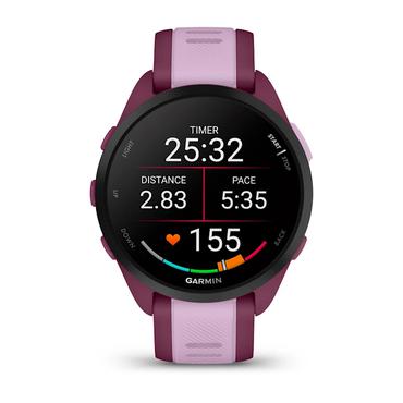 Garmin Forerunner 165 Music 3,05 cm (1.2") AMOLED 43 mm Digital 390 x 390 pixel Berøringsskærm Lilla GPS (satellit)