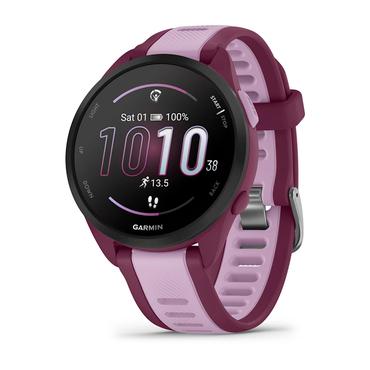 Garmin Forerunner 165 Music 3,05 cm (1.2") AMOLED 43 mm Digital 390 x 390 pixel Berøringsskærm Lilla GPS (satellit)