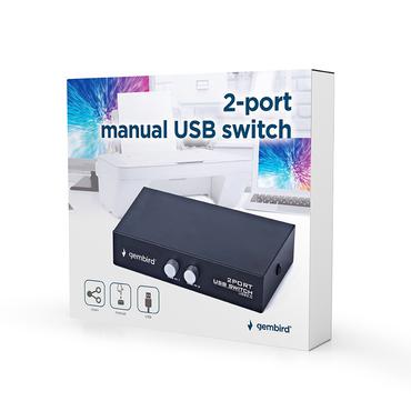 Gembird DSU-21 - USB-v&auml;xel - 2 portar