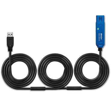 Lindy 43361 USB-kabel USB 3.2 Gen 1 (3.1 Gen 1) 20 m USB A Sort