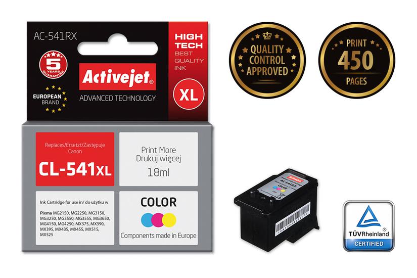 Activejet AC-541RX-blæk (Canon CL-541XL-erstatning; Premium; 18 ml; farve)