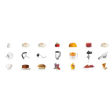 Bosch MUM59S81DE foodprocessor 1000 W 3,9 L Sort, Rustfrit stål