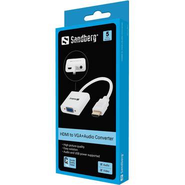 Sandberg HDMI to VGA+Audio Converter - videokonverterare