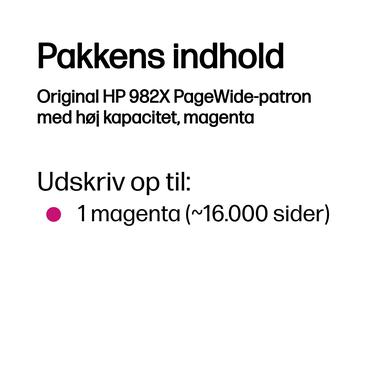 HP 982X - Højtydende - magenta - original - PageWide - blækpatron