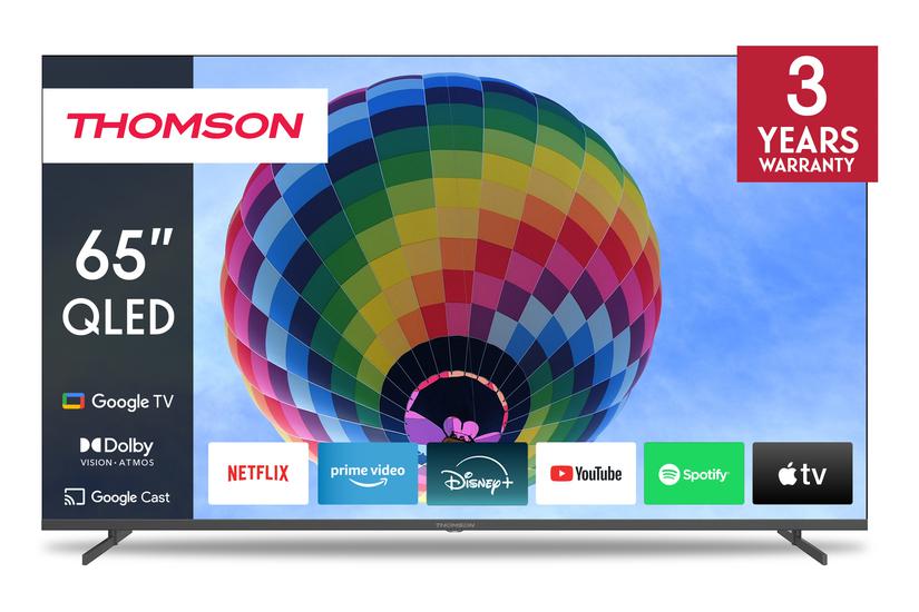 Thomson TV Set654K/SmartQLED3840x2160Wireless LANBluetoothGoogle TVDark Grey65QG4S14