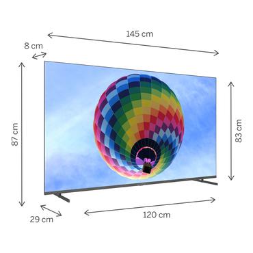 Thomson TV Set654K/SmartQLED3840x2160Wireless LANBluetoothGoogle TVDark Grey65QG4S14