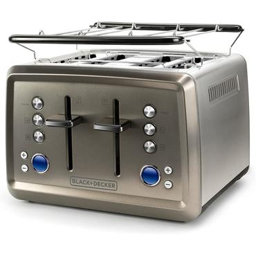 Black & Decker BXTO1960E brødrister 4 skive(r) 1960 W Rustfrit stål