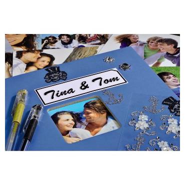 Hama Fine Art fotoalbum og arkbeskyttelse Bl&aring; 100 ark 10 x 15