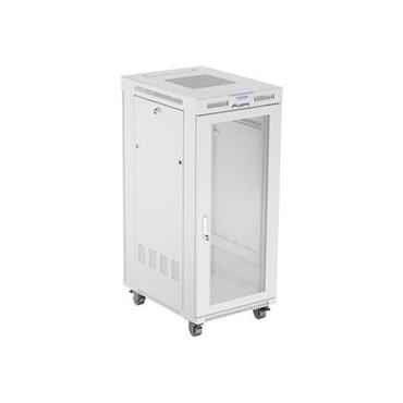 Lanberg FF01 series - rack - 600 x 800, platt pack, med n&auml;t d&ouml;rr - 27U