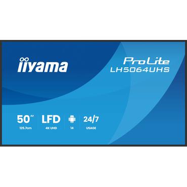 iiyama ProLite LH6564UHS-B1AG 65" Klass (64.5" visbar) LED-bakgrundsbelyst LCD-skärm