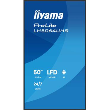 iiyama ProLite LH6564UHS-B1AG 65" Klass (64.5" visbar) LED-bakgrundsbelyst LCD-skärm