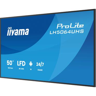 iiyama ProLite LH6564UHS-B1AG 65" Klass (64.5" visbar) LED-bakgrundsbelyst LCD-skärm