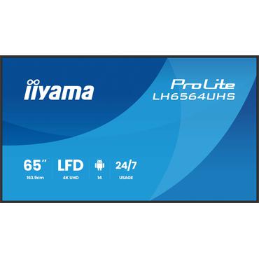 iiyama ProLite LH6564UHS-B1AG 65" Klass (64.5" visbar) LED-bakgrundsbelyst LCD-skärm