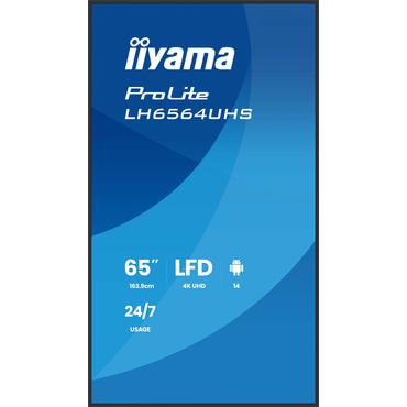 iiyama ProLite LH6564UHS-B1AG 65" Klass (64.5" visbar) LED-bakgrundsbelyst LCD-skärm
