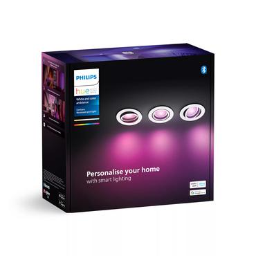 Philips Hue White & Color Ambiance Centura Einbaustrahler 3 flg. WeiÃ 3x4.2W.