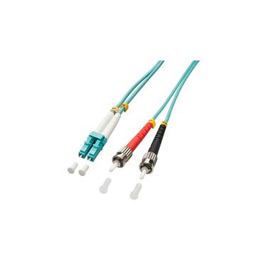 Lindy 10m OM3 LC - ST Duplex InfiniBand og fiberoptisk kabel Turkis