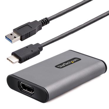 StarTech.com USB 3.0 HDMI Video Capture Device, 4K Video Capture Adapter/External USB Capture Card, UVC, Live Stream, HDMI Audio/Video Screen Recorder, Works w/ USB-A, USB-C, Thunderbolt 3 Videooptagelsesadapter