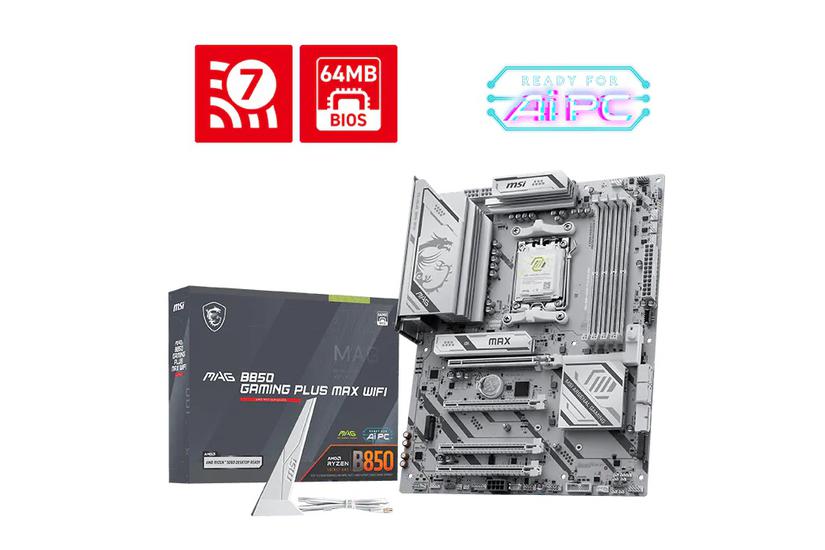 MSI Bundkort - AMD B850 - Sokkel AM5 - ATX - DDR5-SDRAM - 5 - 256 GB - 3x M.2 - 4x SATA