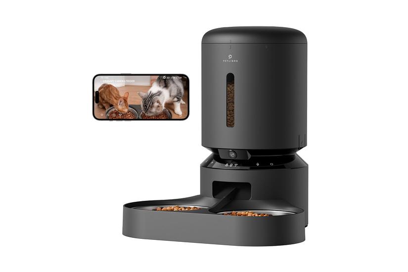 Dozownik kamy z kamerą Petlibro Granary z podwójną misą, 5L (czarny)